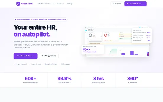 WisePeople — its live website