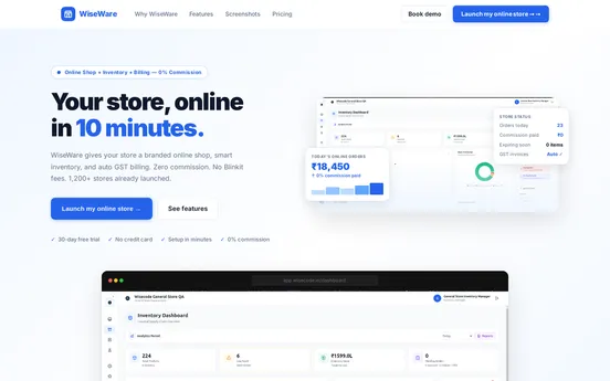 WiseWare — its live website